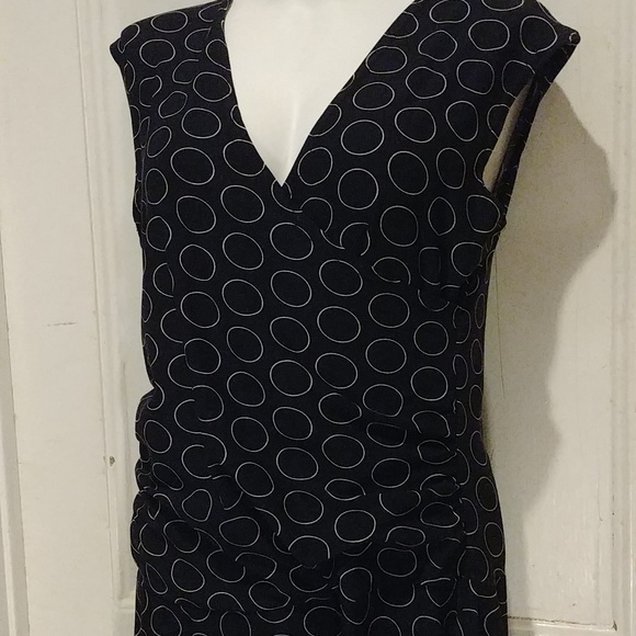 Vamp Black and White Knee Length Stretchy Pull On Style Dress - Picture 5 of 5